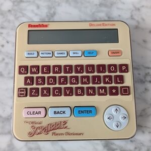 Franklin Deluxe Edition Handheld Electronic Scrabble Players Dictionary SCR-228